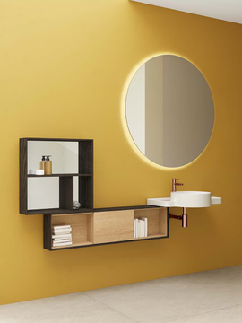 VOYAGE - Low wooden bathroom wall cabinet with doors by VitrA Bathrooms - view 3